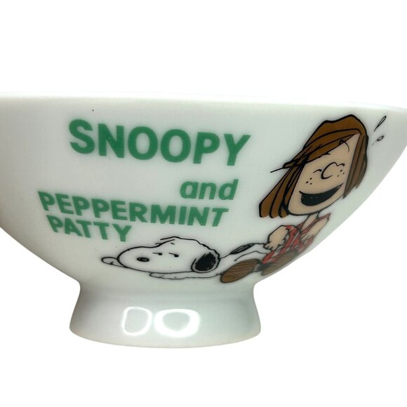 Vintage Snoopy & Peppermint Patty Ceramic Mug & Bowl Set rare - Picture 3 of 13